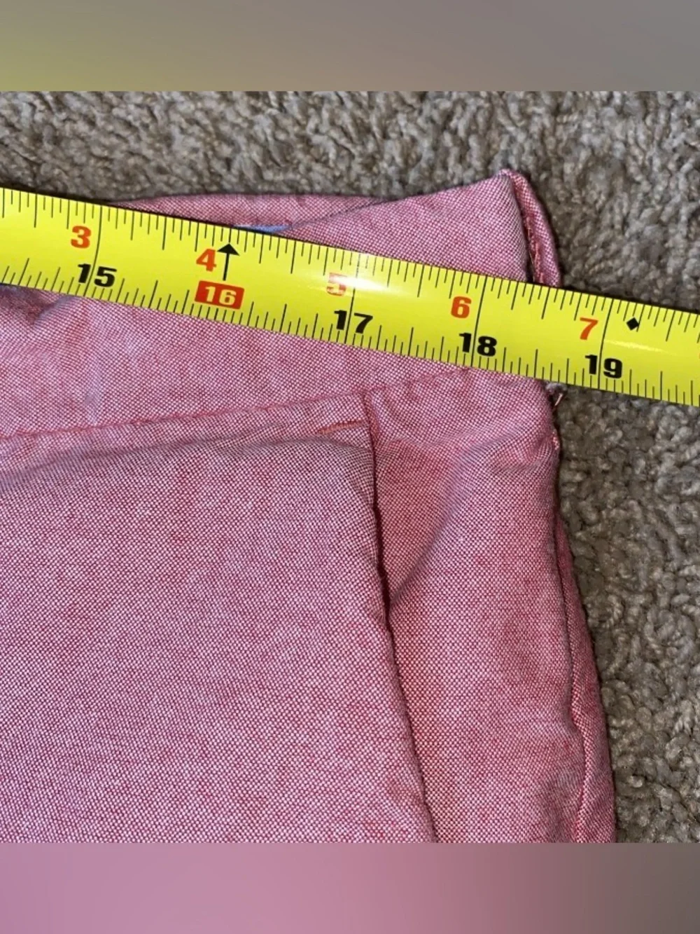 Izod Chino Golf Shorts Mens 38 Pink 10 Inch Inseam Preppy Cotton Beach Coastal